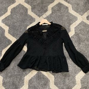 Zara black blouse (used)